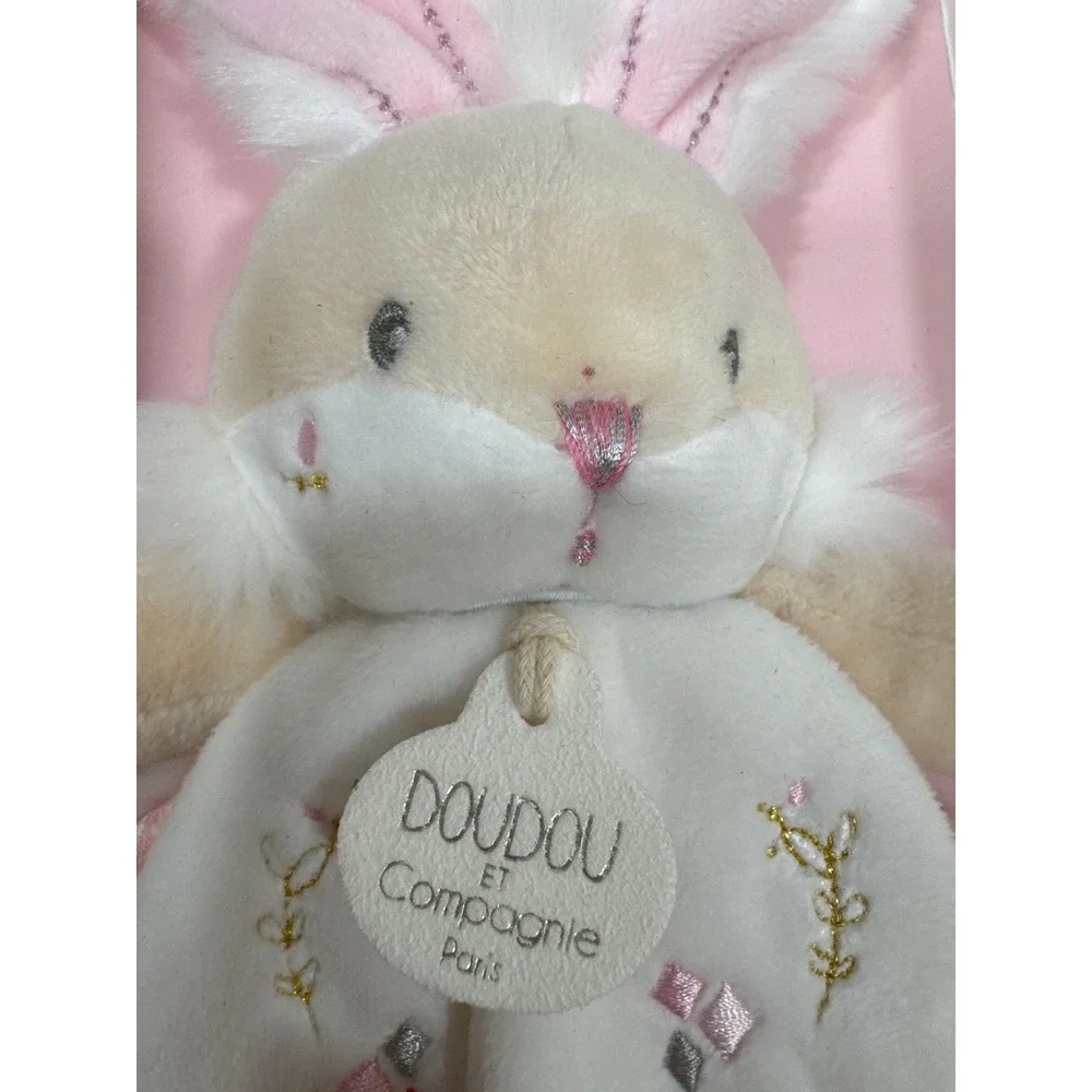 Doudou et‎ Compagnie Lapin de Sucre Pink Bunny Lovey Security Blanket DC3489